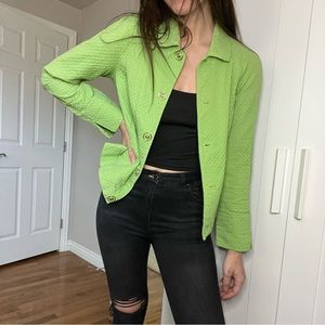 Vintage Green Jacket, Sz 12 (fits like M or L)